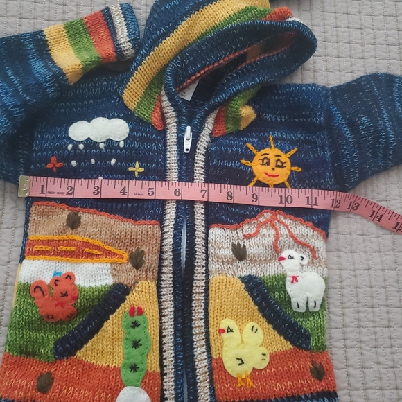 Native Creation Peruvian Wool Kids Cardigan. - Picture 9 of 14